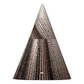 Elegant Goud Metaal: 3D Luxe Render Feesthoedjes (Links)