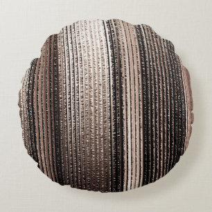 Elegant Goud Metaal: 3D Luxe Render Rond Kussen