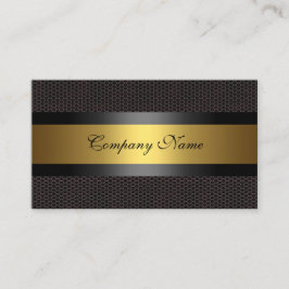 Elegant goud metaal zwart wit visitekaartje