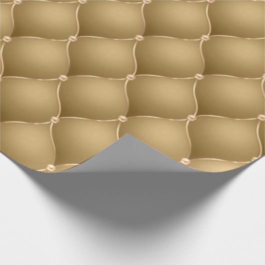 Elegant Goud Metallic Glam Kerstmis Cadeaupapier (Hoek)