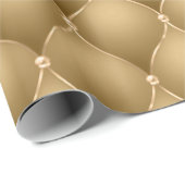 Elegant Goud Metallic Glam Kerstmis Cadeaupapier (Rol Hoek)