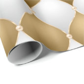 Elegant Goud Metallic Glam Kerstvakantie Cadeaupapier (Rol Hoek)