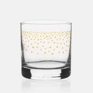 Elegant Goud Metallic Look Confetti Drinkware Set Whisky Glas