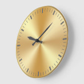 Elegant Goud Metallic Ontwerp, Tijdloos Stijlvol Grote Klok (Hoek)