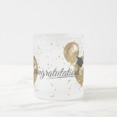 Elegant Goud Minimaal Afstuderen afstuderen School Matglas Koffiemok (Center)