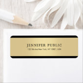 Elegant Goud Minimalist Plain Professioneel Modern Etiket (Insitu)