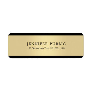 Elegant Goud Minimalist Plain Professioneel Modern Etiket