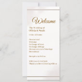 Elegant goud minimalistisch huwelijksprogramma (Voorkant)