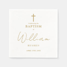 Elegant goud minimalistische doop doopsel servet