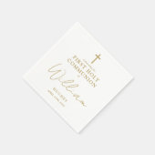 Elegant goud minimalistische eerste heilige commun servet (Hoek)