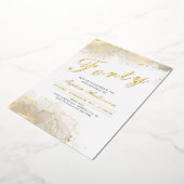 Elegant Goud Modern 40e Verjaardag Folie Uitnodiging (Gedraaid)