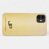Elegant Goud Modern Monogram Naam Sjabloon Case-Mate iPhone Case (Achterkant (horizontaal))