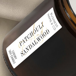 Elegant Goud Moderne Kaarsenkruik Dun Verticaal La Labels