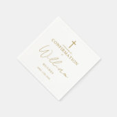 Elegant Goud Moderne Minimalistische Bevestiging Servet (Hoek)