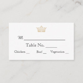 Elegant Goud Monogram Bruiloft Plaats Kaarten Plaatskaartje