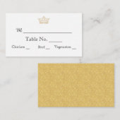 Elegant Goud Monogram Bruiloft Plaats Kaarten Plaatskaartje (Voorkant / Achterkant)