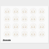 Elegant Goud Monogram Crest Classic Ronde Sticker (Vel)