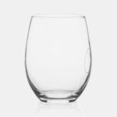 Elegant Goud Monogram Drinkware Set Wijnglas Zonder Voet (Rechts)