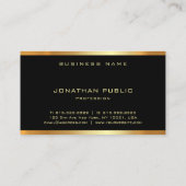 Elegant Goud Monogram Glam Plain Moderne Luxe Visitekaartje (Achterkant)