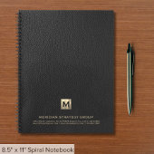 Elegant goud monogram notitieboek