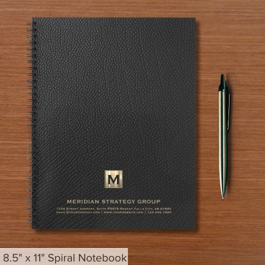 Elegant goud monogram notitieboek
