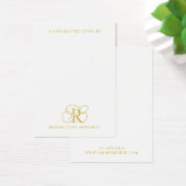 Elegant Goud Monogram Oorbel Display Kaart (Bureau)