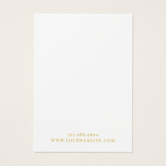 Elegant Goud Monogram Oorbel Display Kaart (Achterkant)