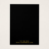 Elegant Goud Monogram Zwart Oorbel Display Kaart (Achterkant)