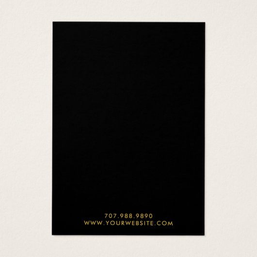 Elegant Goud Monogram Zwart Oorbel Display Kaart (Achterkant)