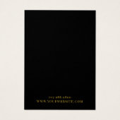 Elegant Goud Monogram Zwart Oorbel Display Kaart (Achterkant)