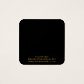 Elegant Goud Monogram Zwart Oorbel Display Kaart (Achterkant)