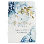 ELEGANT GOUD NAVY ONDERWATER  VIS BRUIDELIJKE DOOP MEDIUM CADEAUZAKJE (Achterkant)