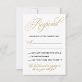 Elegant Goud Nieuwjaar Eva bruiloft uitnodiging RS (Voorkant)