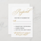 Elegant Goud Nieuwjaar Eva bruiloft uitnodiging RS (Voorkant / Achterkant)