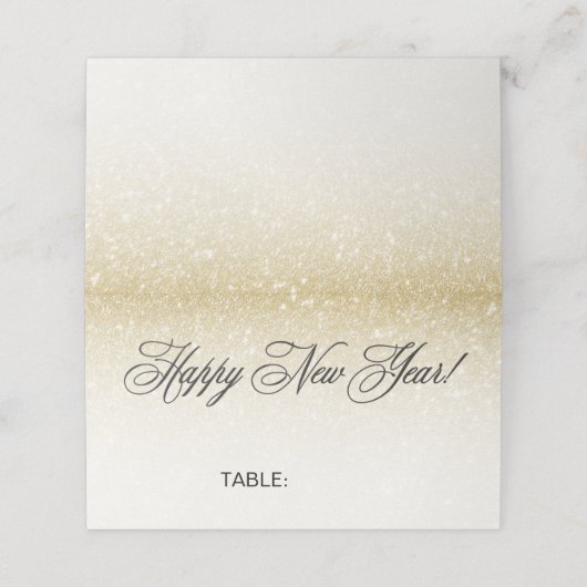 Elegant Goud Nieuwjaar Eve Bruiloft Plaats Kaart Plaatskaartje (Buitenkant ongevouwen)