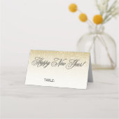 Elegant Goud Nieuwjaar Eve Bruiloft Plaats Kaart Plaatskaartje (Voorkant)