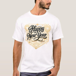 Elegant Goud Nieuwjaarsfeestelijke Viering De T-shirt