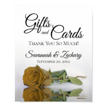 Elegant Goud Oker Roos Cadeaus & Kaarten Trouwbord