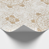 Elegant Goud Oog Zon Maan Mandala Wit Cadeaupapier (Hoek)