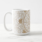 Elegant Goud Oog Zon Maan Mandala Wit Koffiemok (Links)