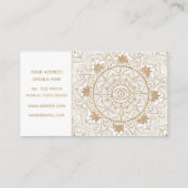 Elegant Goud Oog Zon Maan Mandala Wit Visitekaartje (Achterkant)