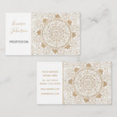 Elegant Goud Oog Zon Maan Mandala Wit Visitekaartje (Voorkant / Achterkant)