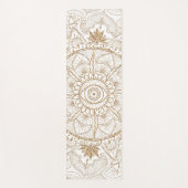 Elegant Goud Oog Zon Maan Mandala Wit Yogamat (Voorkant)