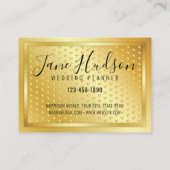 Elegant goud op gouden spikkels minimalistisch 3.5 visitekaartje (Achterkant)