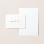 Elegant goud op witte bruids bruiloft Dank u Folie Kaarten (Display)