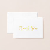 Elegant goud op witte bruids bruiloft Dank u Folie Kaarten (Voorkant met envelop)