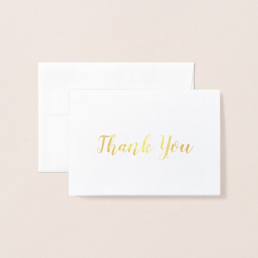 Elegant goud op witte bruids bruiloft Dank u Folie Kaarten (Voorkant met envelop)