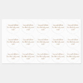 Elegant goud op witte bruiloft uitnodiging sticker (Vel)