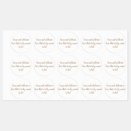 Elegant goud op witte bruiloft uitnodiging sticker