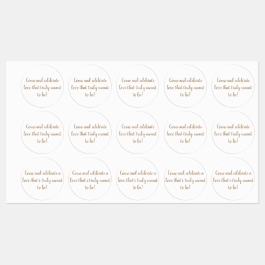 Elegant goud op witte bruiloft uitnodiging sticker (Vel)